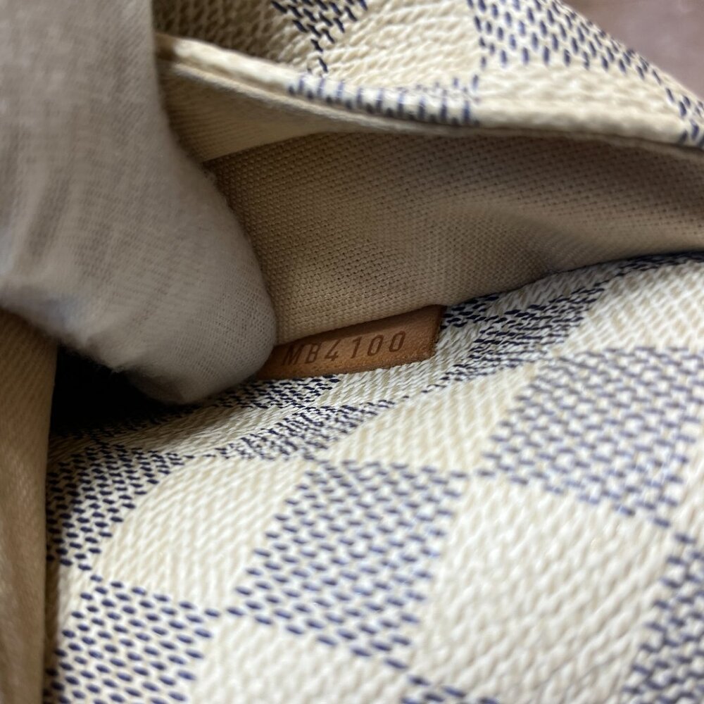 Louis Vuitton Totally MM Tote Bag Canvas Damier Azur Shoulder Bag - Picture 14 of 14